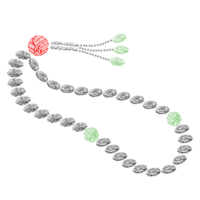 tasbih zéhra islamique élément pour conception png