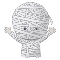 Cute mummy Halloween costume png