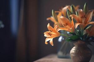 gratis foto todavía vida cerca arriba de flor adentro hecho con generativo ai