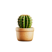 ai generated Cactus in a pot. Stock image for decorating a scene or background. png