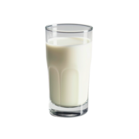 ai generato fresco latte nel il bicchiere su trasparente png