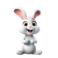 ai généré lapin 3d dessin animé personnage png