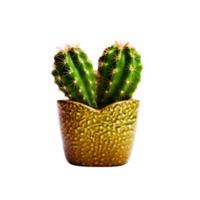 ai generated Cactus in a pot. Stock image for decorating a scene or background. png