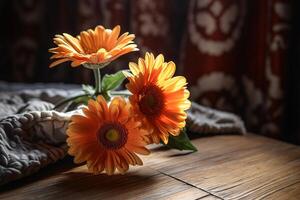 Free photo still life close up of flower indoors made with