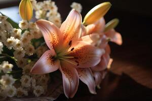 Free photo still life close up of flower indoors made with