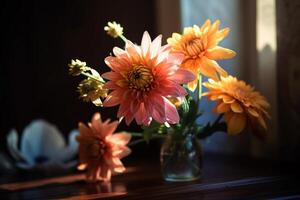 Free photo still life close up of flower indoors made with