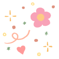 Cute flower with sparkle png