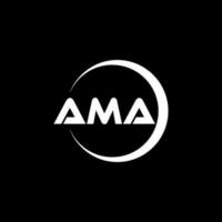 ama letra logo diseño en ilustración. vector logo, caligrafía diseños para logo, póster, invitación, etc.