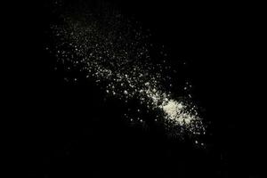 grainy white powder blast isolated photo