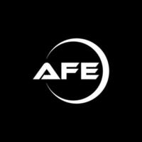 AFE letter logo design in illustration. Vector logo, calligraphy designs for logo, Poster, Invitation, etc.