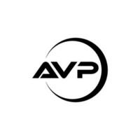 avp letra logo diseño en ilustración. vector logo, caligrafía diseños para logo, póster, invitación, etc.