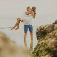 Beautiful couple spending time together photo