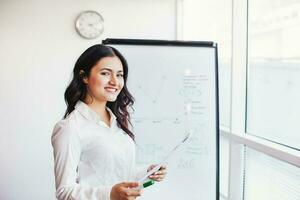 Powerful brunette businesswoman photo