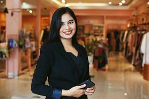 Powerful Asian businesswoman photo