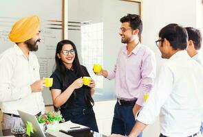 Diverse businesspeople in the office photo