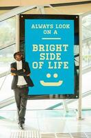 optimistic quote always look on a bright side of life photo