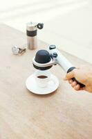 portable hand expresso coffee maker machine photo