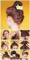 Braided bun updo tutorial photo