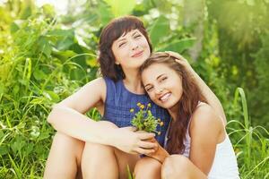 mother and her grown up daughter photo