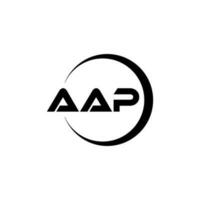 aap letra logo diseño en ilustración. vector logo, caligrafía diseños para logo, póster, invitación, etc.