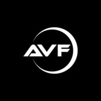 AVF letter logo design in illustration. Vector logo, calligraphy designs for logo, Poster, Invitation, etc.