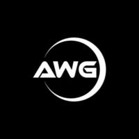 awg letra logo diseño en ilustración. vector logo, caligrafía diseños para logo, póster, invitación, etc.