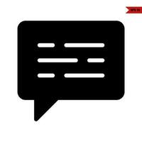 speech bubble glyph icon vector