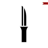 icono de glifo de cuchillo vector