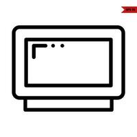 computer line icon vector