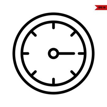 clock line icon vector