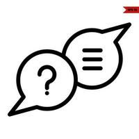 speech bubble line icon vector