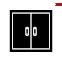 door glyph icon vector