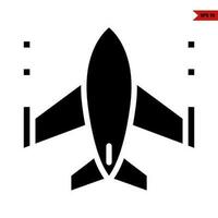 airplane glyph icon vector