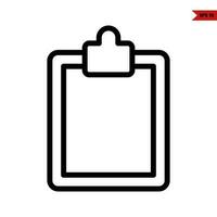 clipboard line icon vector