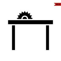 Chainsaw glyph icon vector