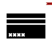 atm card glyph icon vector