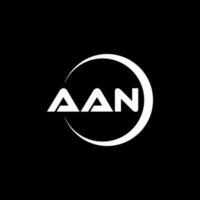 AAN letter logo design in illustration. Vector logo, calligraphy designs for logo, Poster, Invitation, etc.