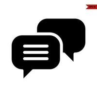 speech bubble glyph icon vector