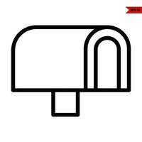 box mail line icon vector