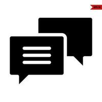 speech bubble glyph icon vector