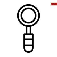 search bar line icon vector