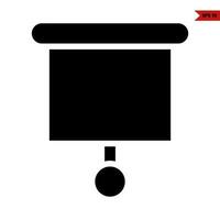 board presentation glyph icon vector