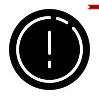 dangerous in button glyph icon vector