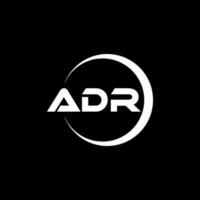 ADR letter logo design in illustration. Vector logo, calligraphy designs for logo, Poster, Invitation, etc.