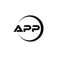 APP letter logo design in illustration. Vector logo, calligraphy designs for logo, Poster, Invitation, etc.