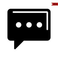 speech bubble glyph icon vector