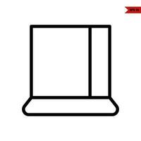 folder line icon vector