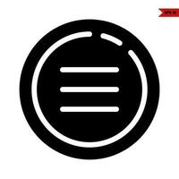 symbol in button glyph icon vector