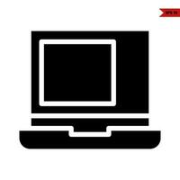 laptop  glyph icon vector