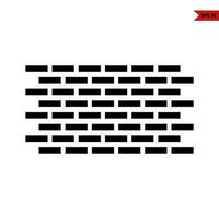 brick glyph icon vector